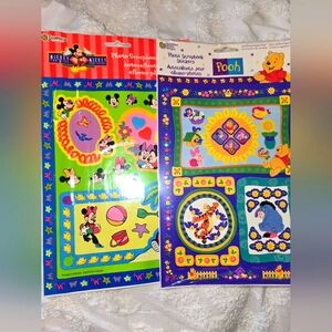 NIP Disney Mickey and Pooh Scrapbook Sticker Set By Sandylion Sticker Designs